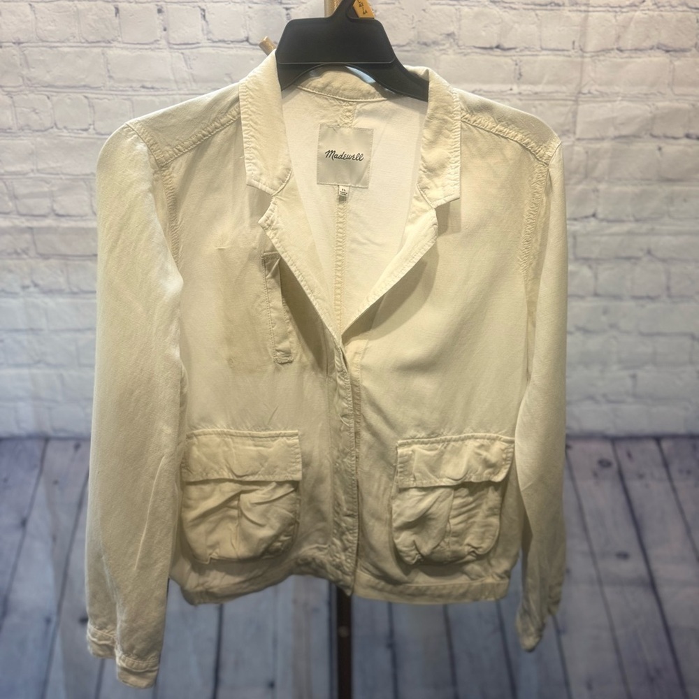 Madewell Linen Blend Lightweight Jacket Size XL